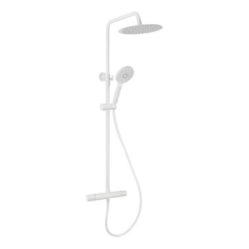 BATH DELUXE 31-120-07-01-00 - Duschgarnitur mit Thermostatarmatur DRAGOR mattweiß