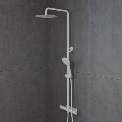 BATH DELUXE 31-120-07-01-00 - Duschgarnitur mit Thermostatarmatur DRAGOR mattweiß