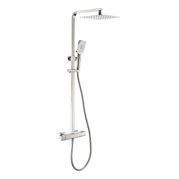 BATH DELUXE 31-120-08-60-00 - Duschgarnitur mit Thermostatarmatur NAESBY glänzendes Chrom
