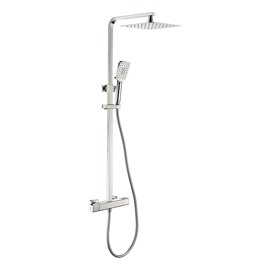 BATH DELUXE 31-120-08-60-00 - Duschgarnitur mit Thermostatarmatur NAESBY glänzendes Chrom