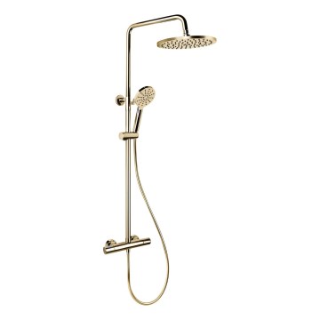 BATH DELUXE 31-120-08-64-00 - Duschgarnitur mit Thermostatarmatur DRAGOR glänzendes Messing