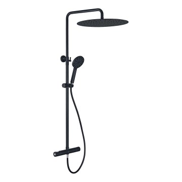 BATH DELUXE 31-120-09-63-00 - Duschgarnitur mit Thermostatarmatur DRAGOR matt schwarz