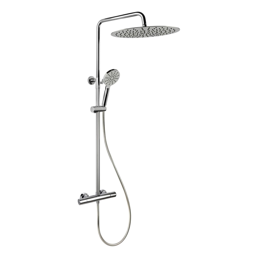 BATH DELUXE 31-120-13-60-00 - Duschgarnitur mit Thermostatarmatur DRAGOR glänzendes Chrom