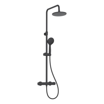 BATH DELUXE 31-130-41-02-02 - Duschset mit Armatur HOUSTON matt schwarz