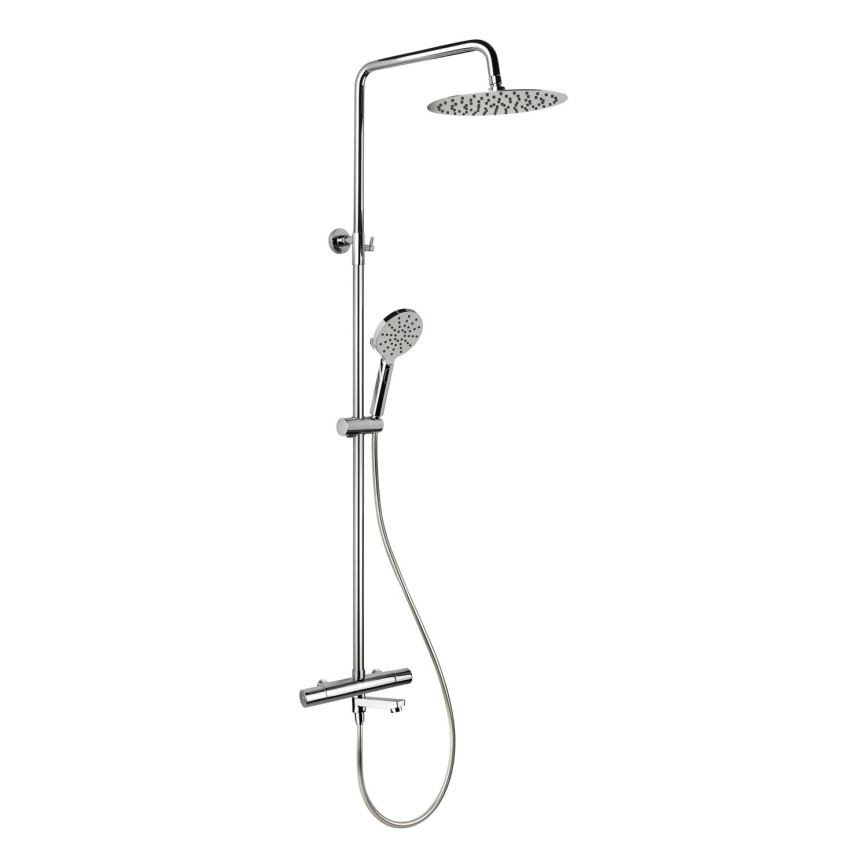 BATH DELUXE 31-160-11-60-00 - Duschgarnitur mit Thermostatarmatur DRAGOR glänzendes Chrom