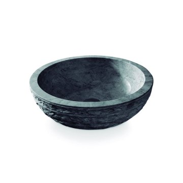 Bathco 00317 - Aufsatzwaschbecken PUKET Ø 45 cm, Stein/Grau