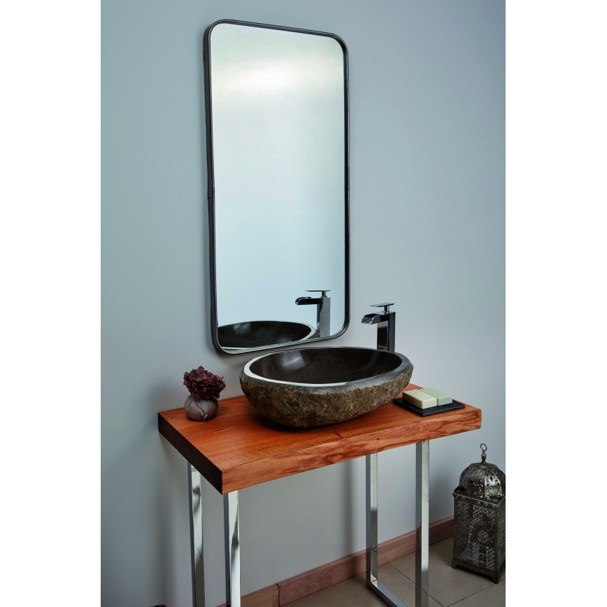 Bathco 00393 - Aufsatzwaschbecken RIO 52x47 cm Stein/Grau