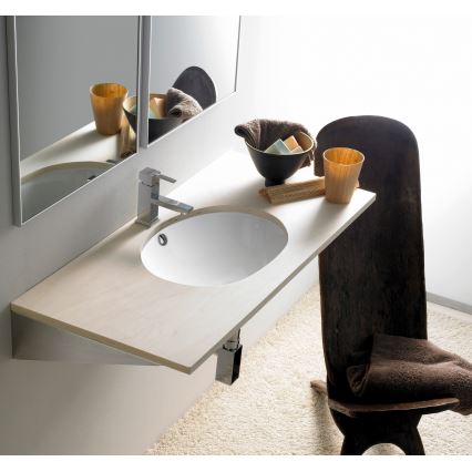 Bathco 0054 - Einbauwaschbecken MODENA 43,5x38,5 cm Porzellan/Weiß