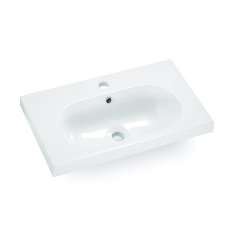 Bathco 0516 - Einbauwaschbecken ICE 60x35 cm Kunstharz/weiß