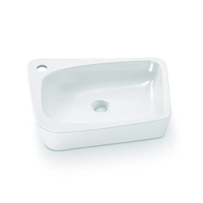 Bathco 4001 - Aufsatzwaschbecken ARAGON 50x40,5 cm Porzellan/Weiß