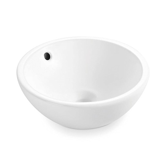 Bathco 4015 - Aufsatzwaschbecken CASTELLON Ø 35 cm, Porzellan/weiß