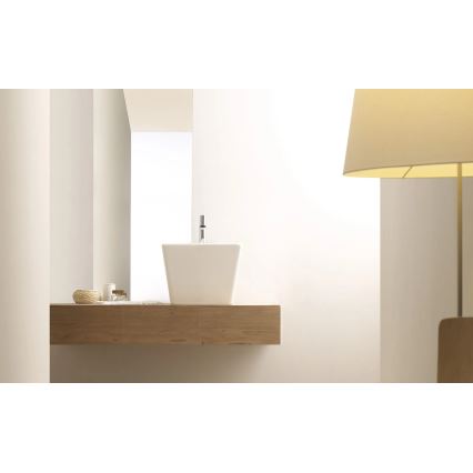 Bathco 4059 - Aufsatzwaschbecken GENOVA 42x42 cm Porzellan/Weiß