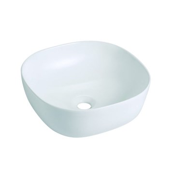Bathco 4071 - Aufsatzwaschbecken OLEA 41x41 cm Porzellan/Weiß