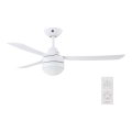 BAYSIDE 531016 - Deckenventilator MEGARA 2×E14/15W/230V Weiß + FB