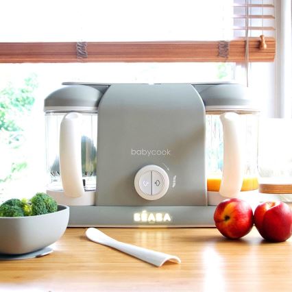 Beaba - Dampfgarer mit Mixer BABYCOOK PLUS grau