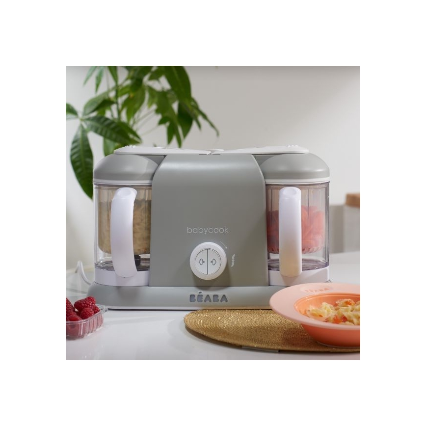 Beaba - Dampfgarer mit Mixer BABYCOOK PLUS grau