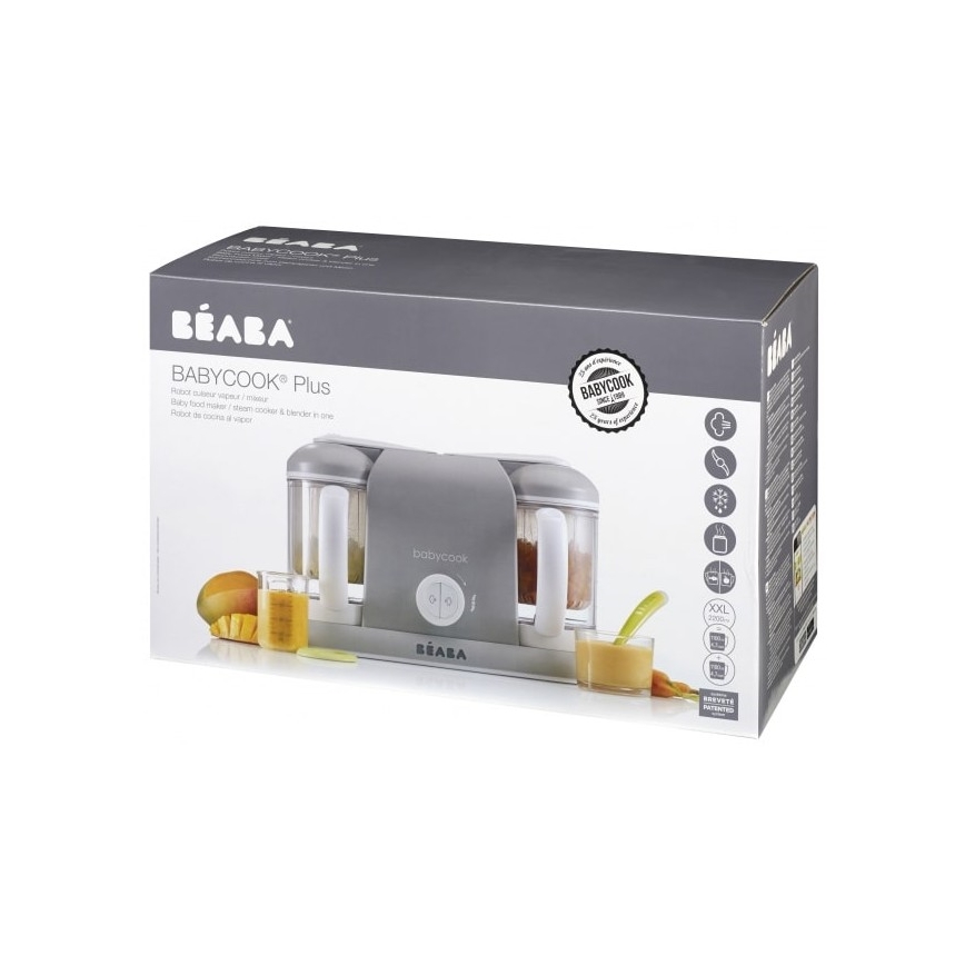 Beaba - Dampfgarer mit Mixer BABYCOOK PLUS grau