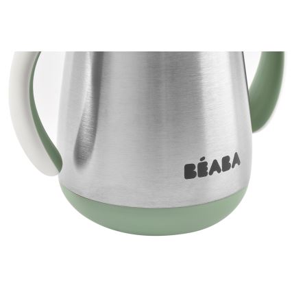Beaba - Isolierbecher mit Strohhalm 250 ml grün