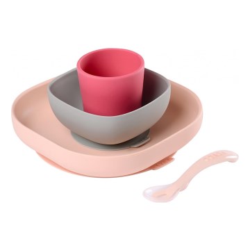 Beaba - Kinderbesteck-Set Pink 4-teilig