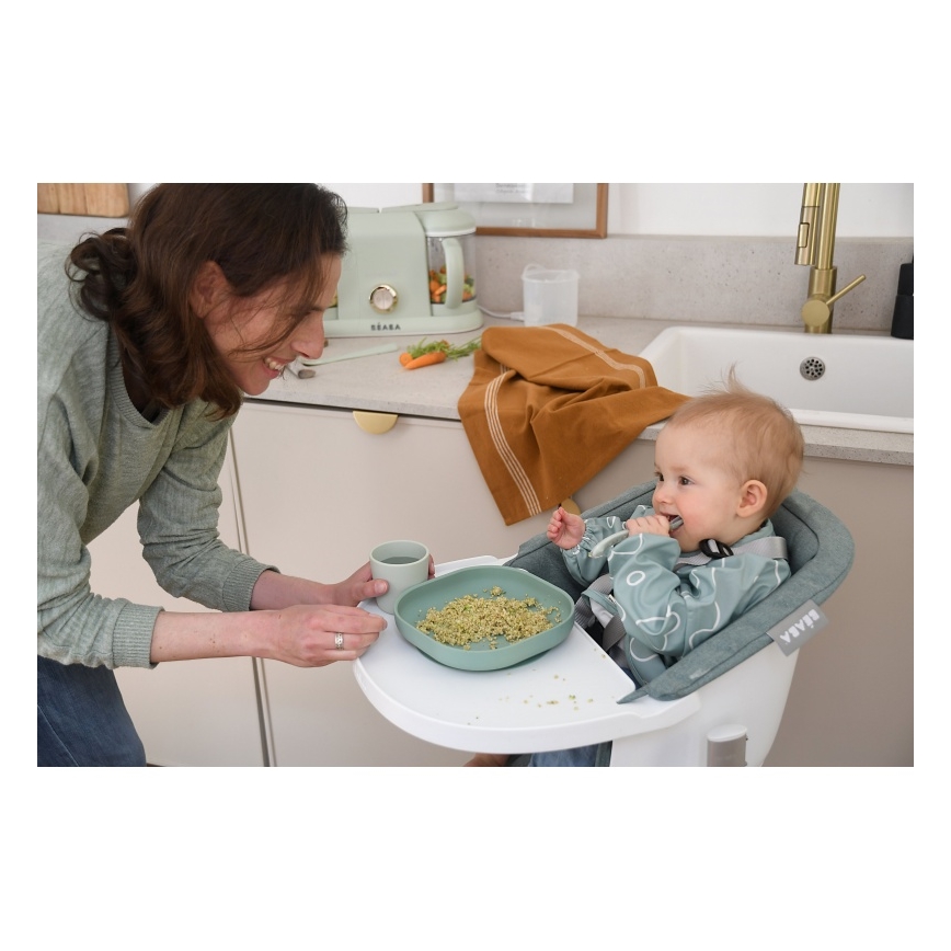 Beaba - Kindergeschirrset Salbeigrün, 4-teilig