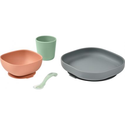 Beaba - Kinder-Geschirrset Mineral 4-teilig