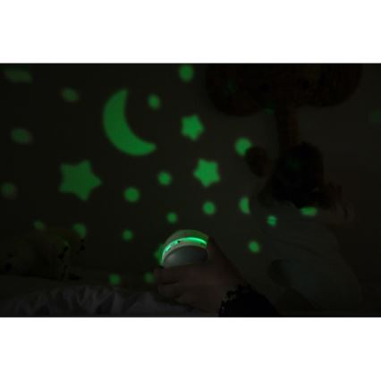 Beaba PIXIE – Projektor mit Melodie, USB (5V), 1300 mAh, grün