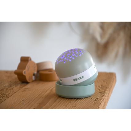 Beaba PIXIE – Projektor mit Melodie, USB (5V), 1300 mAh, grün