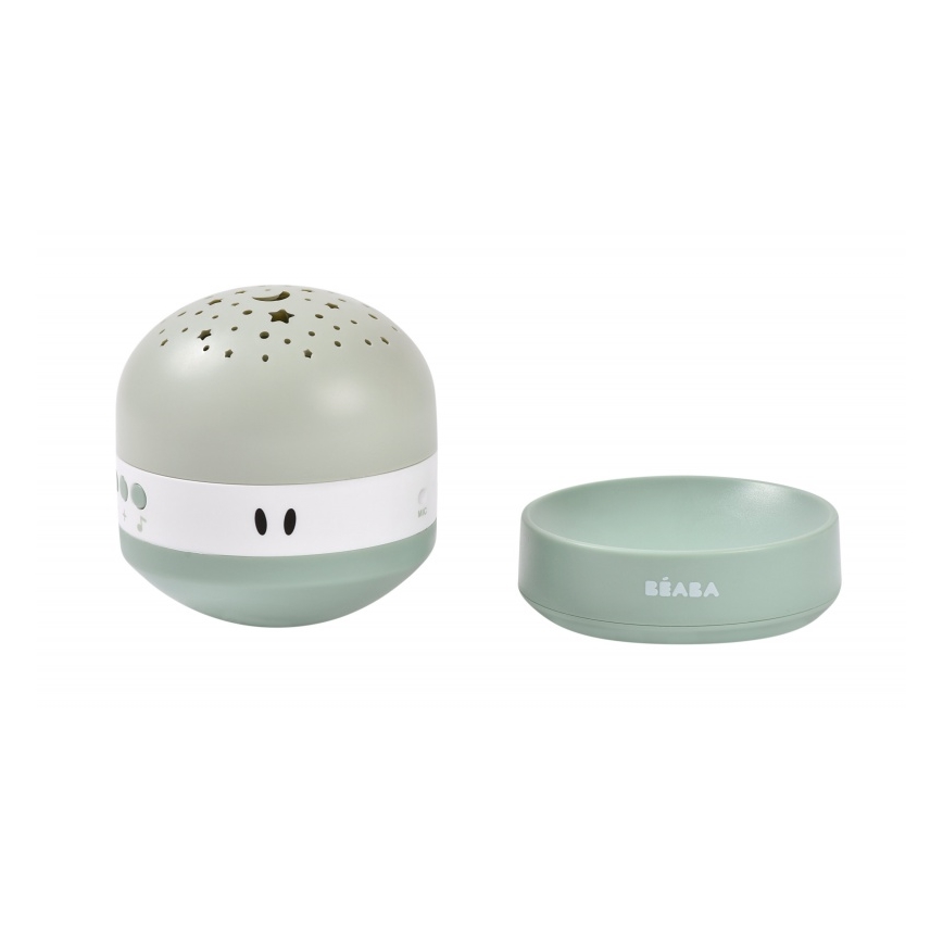 Beaba PIXIE – Projektor mit Melodie, USB (5V), 1300 mAh, grün