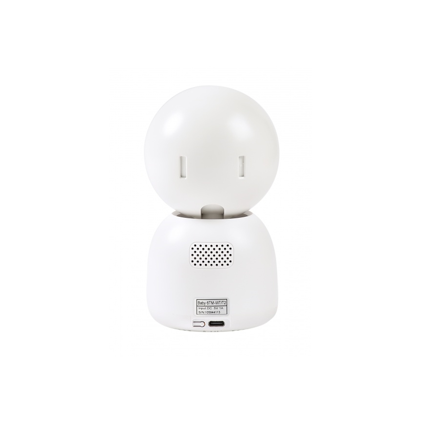 Beaba - Intelligentes, wiederaufladbares Babyphone mit Monitor ZEN NIGHT, 720p, 5 V, 4000 mAh, Wi-Fi, weiß