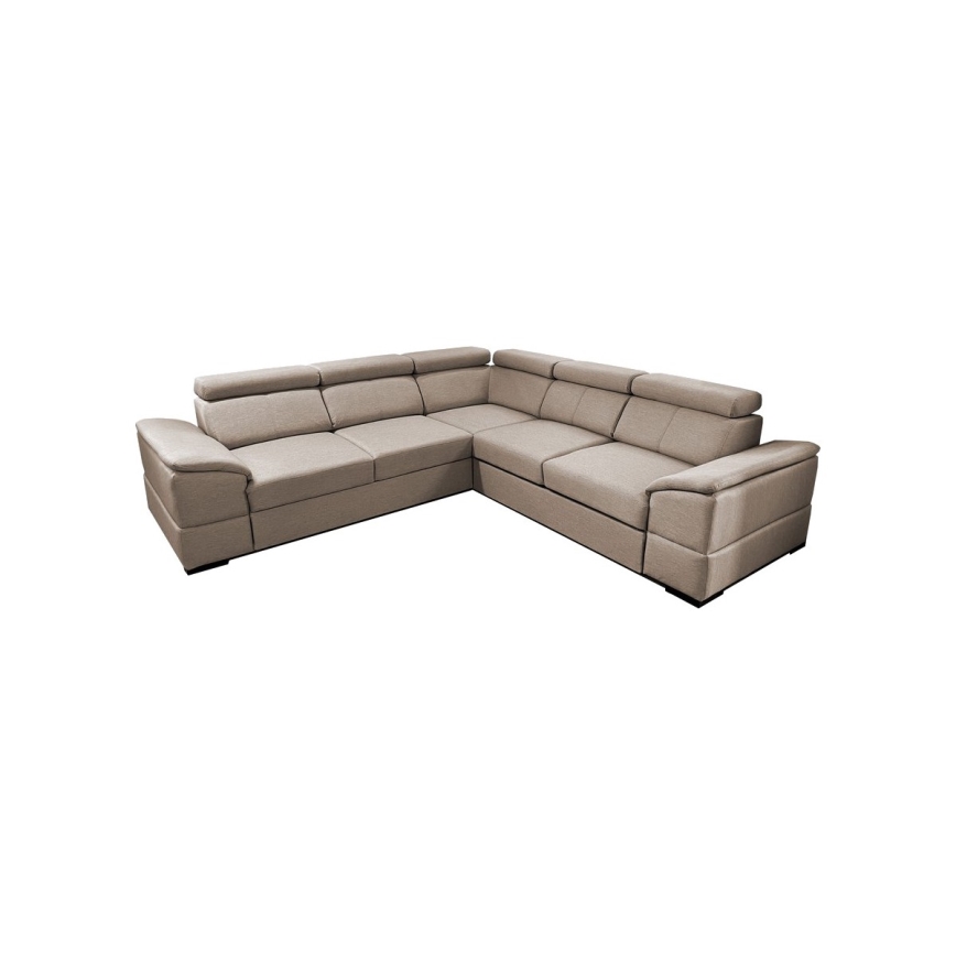 Universelles Ecksofa mit Schlaffunktion und Stauraum GRANADA – Beige