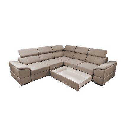 Universelles Ecksofa mit Schlaffunktion und Stauraum GRANADA – Beige