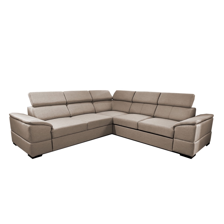 Universelles Ecksofa mit Schlaffunktion und Stauraum GRANADA – Beige
