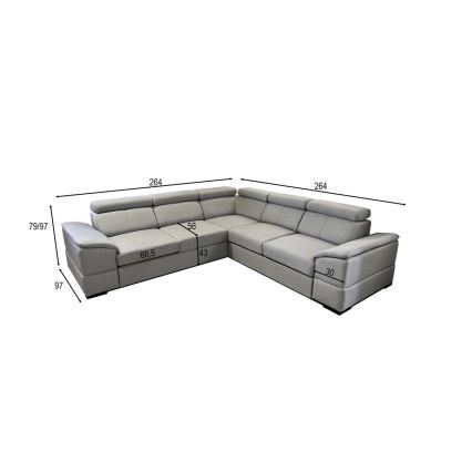 Universelles Ecksofa mit Schlaffunktion und Stauraum GRANADA – Beige