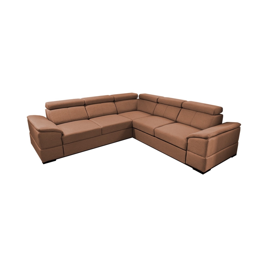 Universelles Ecksofa mit Schlaffunktion und Stauraum GRANADA, braun