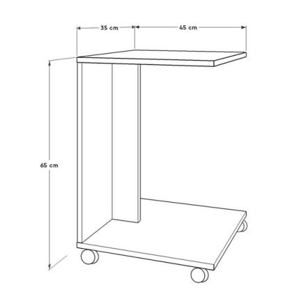 Beistelltisch 65x35 cm braun