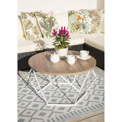 Beistelltisch DIAMOND 40x70 cm weiß/braun