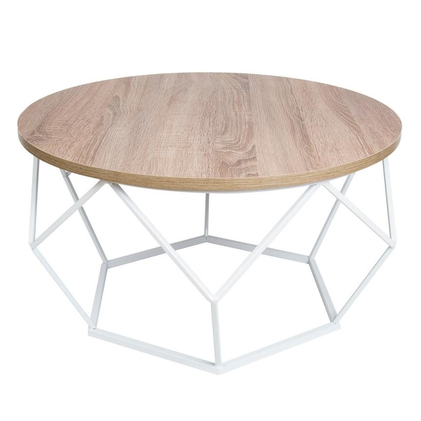 Beistelltisch DIAMOND 40x70 cm weiß/braun