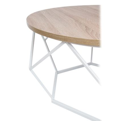 Beistelltisch DIAMOND 40x70 cm weiß/braun