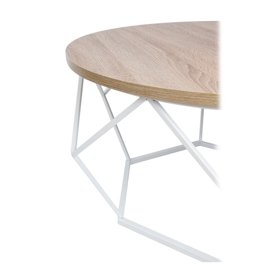 Beistelltisch DIAMOND 40x70 cm weiß/braun