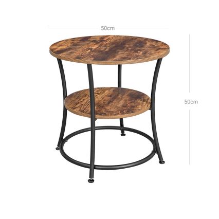 Beistelltisch ELDUR braun/schwarz