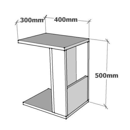 Beistelltisch KAREN 50x40 cm anthrazit