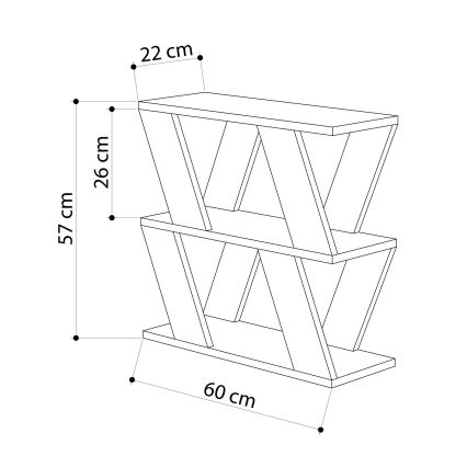 Beistelltisch LAZENA 57x60 cm weiß