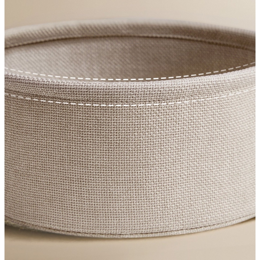 Beistelltisch mit integrierten Steckdosen und USB-Anschlüssen NOIRA 45 cm Beige/Weiß