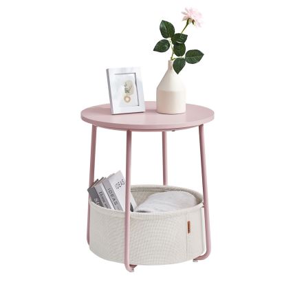 Beistelltisch NOIRA rosa/weiß