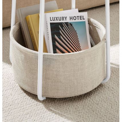 Beistelltisch NOIRA weiß/hellbraun