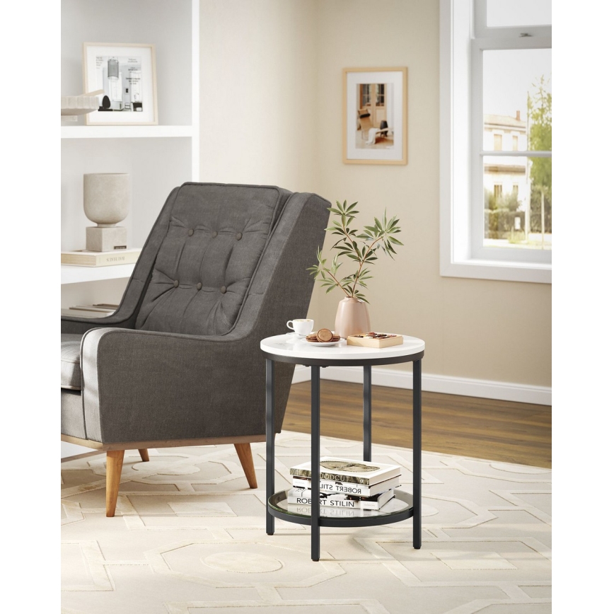 Beistelltisch SID Schwarz/Weiß