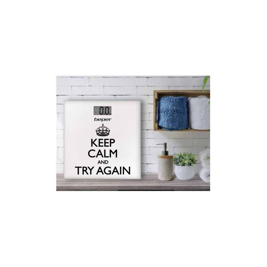 Beper - Digitale Personenwaage mit LCD-Display 1xCR2032