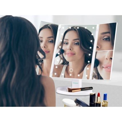 Beper - Kosmetikspiegel mit LED-Beleuchtung 4xAAA/5V