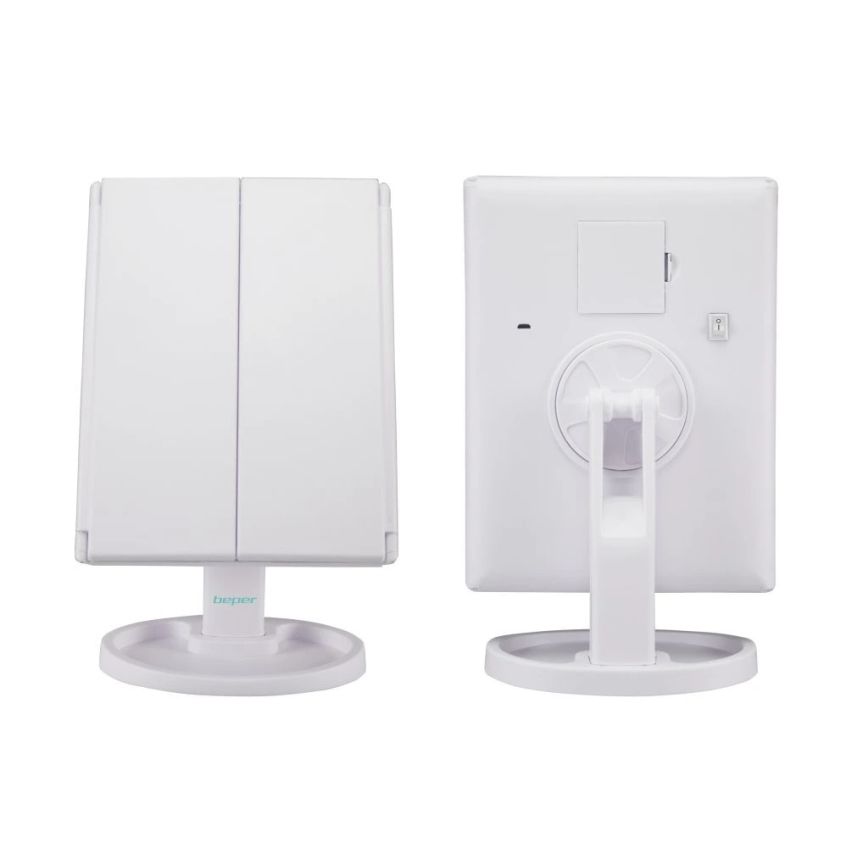 Beper - Kosmetikspiegel mit LED-Beleuchtung 4xAAA/5V