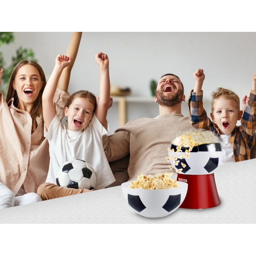 Beper - Popcornmaschine 1200W/230V Fußball/rot